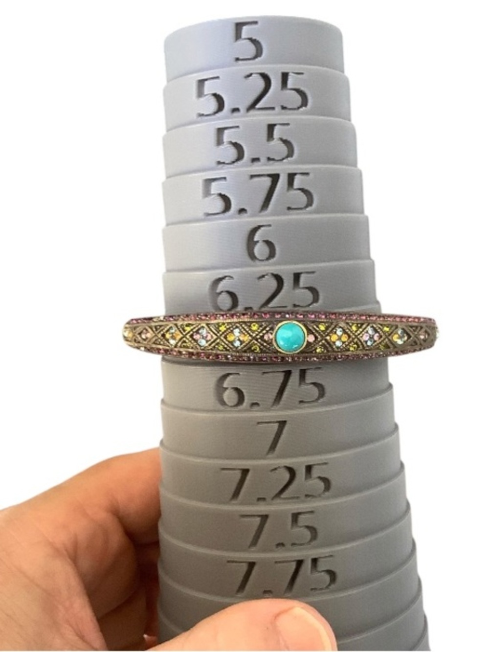 Heidi Daus Swarovski Crystal Faux Turquoise Cabochon bracelet